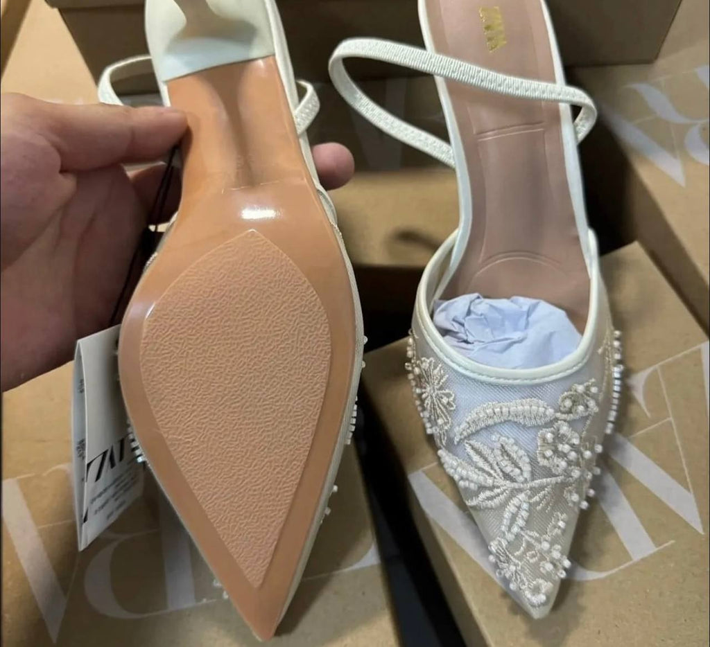 Zara’s bridal heels