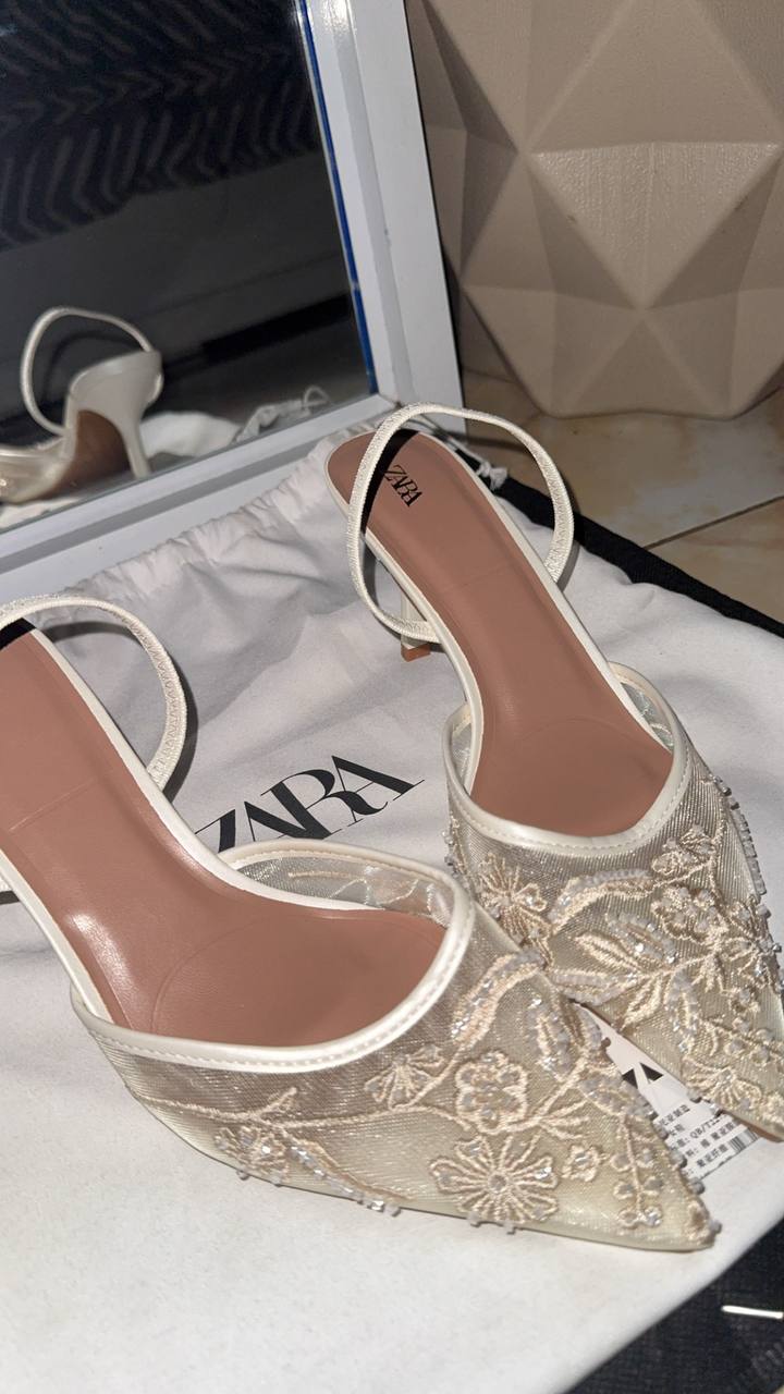Zara’s bridal heels