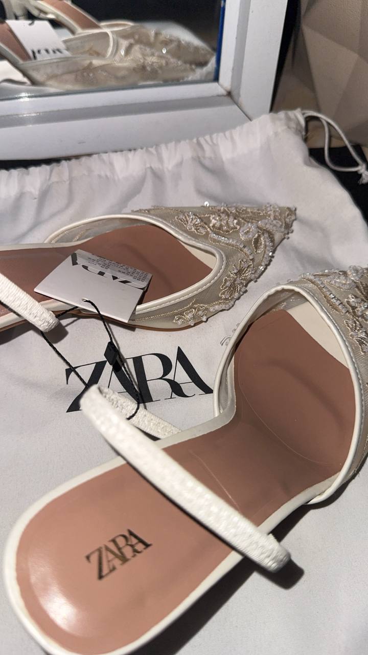 Zara’s bridal heels