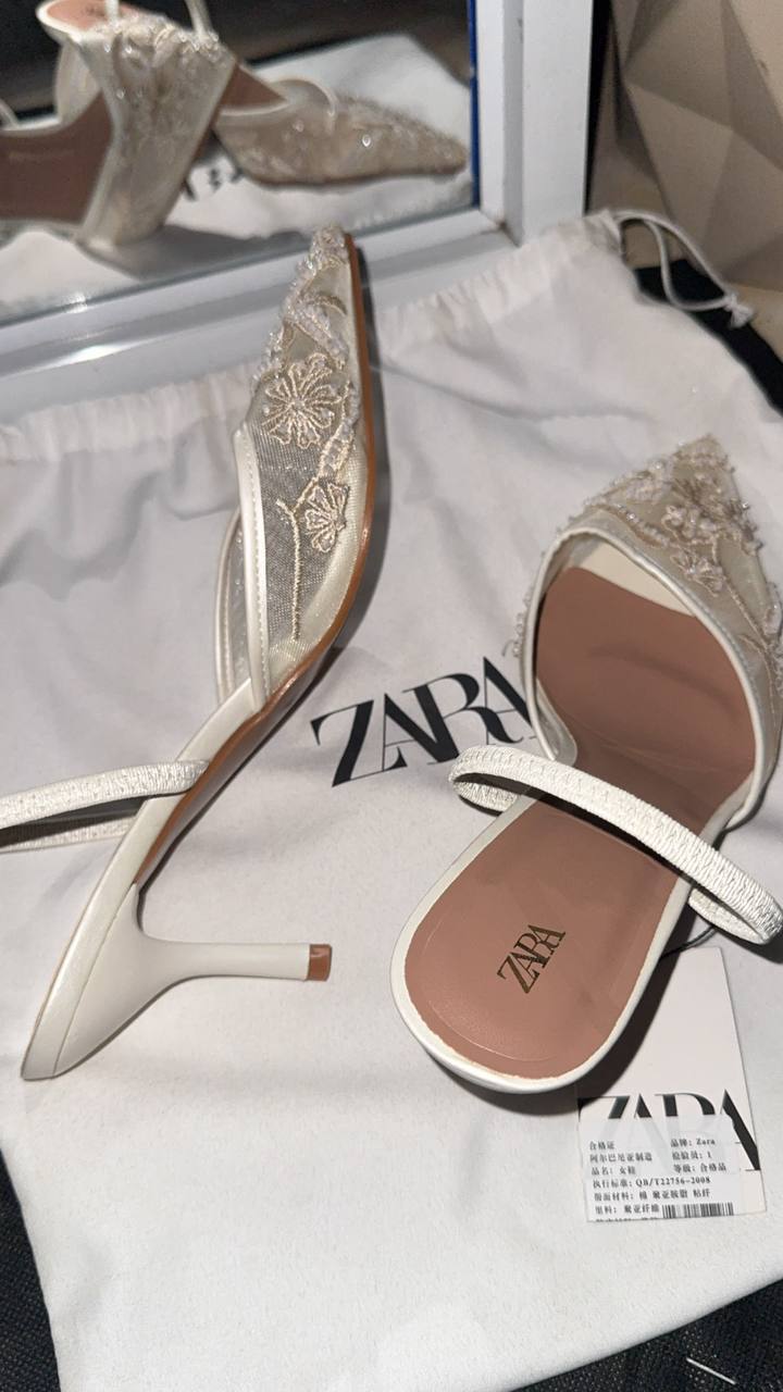 Zara’s bridal heels
