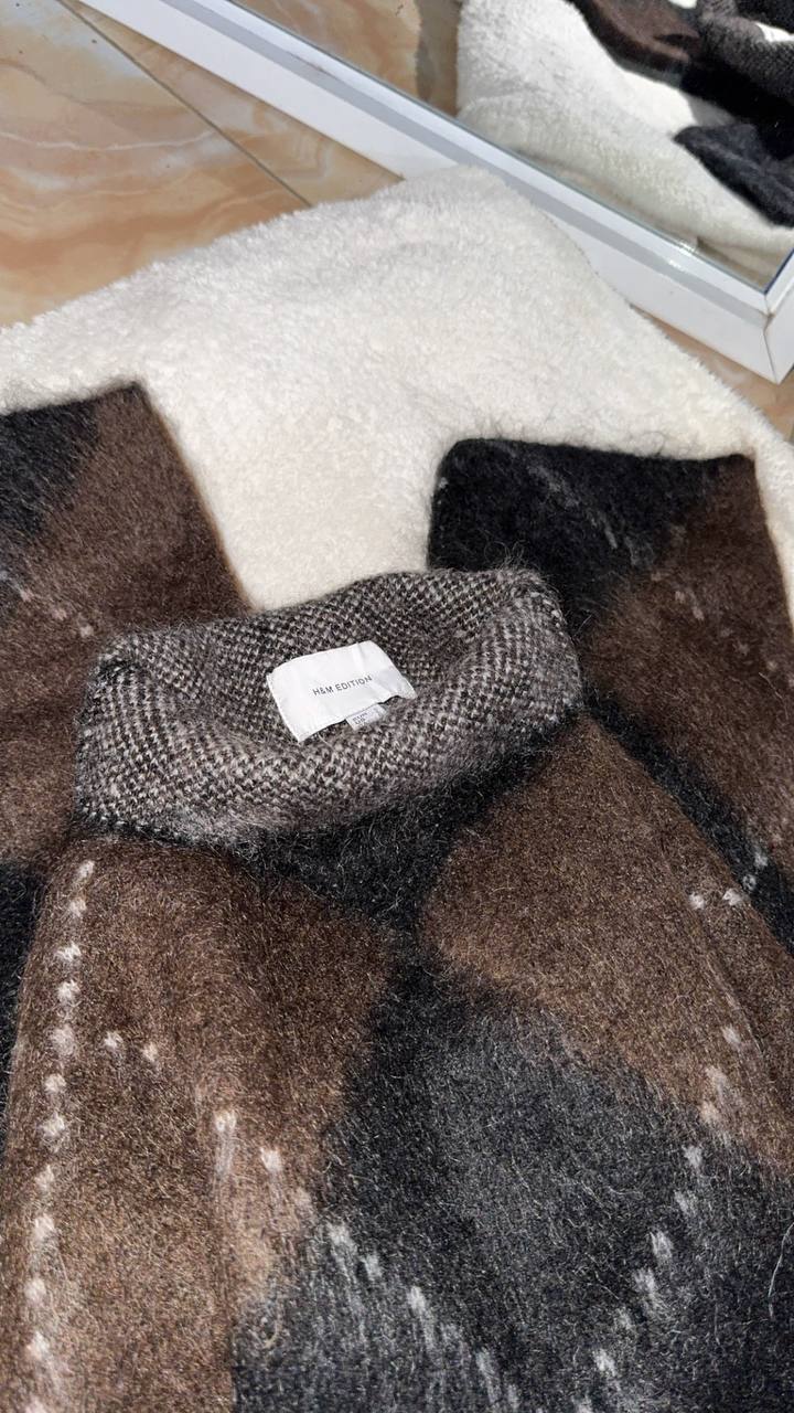 H&M original Knit mohair dark brown