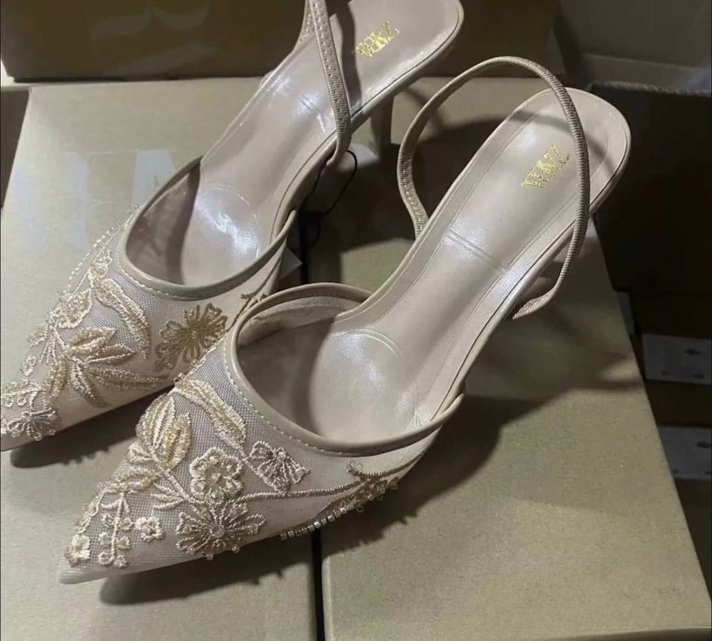 Zara’s bridal heels